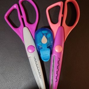 Crafting Scissors with Rain Drop Paper Punch